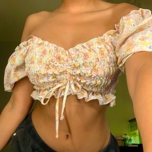 Off the shoulder crop top